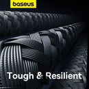 Baseus Unbreakable Series 100W Fast Charging Data Cable USB-A to Type-C 6A 1M - Black - سلك شحن تايب سي - بيسوس - طول 1 متر - قوة 100 واط - كفالة 12 شهر