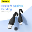 Baseus USB-A to Lightning 12W 2.4A 1.2M - Black - سلك شحن ايفون - بيسوس - طول 1.2 سم - كفالة 12 شهر