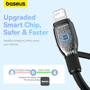 Baseus USB-A to Lightning 12W 2.4A 1.2M - Black - سلك شحن ايفون - بيسوس - طول 1.2 سم - كفالة 12 شهر