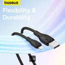 Baseus USB-A to Lightning 12W 2.4A 1.2M - Black - سلك شحن ايفون - بيسوس - طول 1.2 سم - كفالة 12 شهر