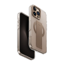 Uniq Hybrid Heldro Max MagSafe Case with Camera Stand for iPhone 16 Pro / 16 Pro Max – Taupe Gold - كفر حماية عالية - مسكة - ماغ سيف - ستاند جانبي مكان الكاميرا - يونيك