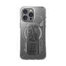 SkinArma Helio MagSafe Case With Grip Stand for iPhone16 Pro / 16 Pro Max - Titanium -  كفر حماية عالية - ماغ سيف - مع مغناطيس للسيارة ومسكة ستاند جانبي ورأسي