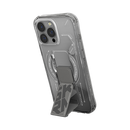 SkinArma Helio MagSafe Case With Grip Stand for iPhone16 Pro / 16 Pro Max - Titanium -  كفر حماية عالية - ماغ سيف - مع مغناطيس للسيارة ومسكة ستاند جانبي ورأسي