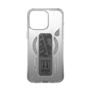 SkinArma Helio MagSafe Case With Grip Stand for iPhone16 Pro / 16 Pro Max - Titanium -  كفر حماية عالية - ماغ سيف - مع مغناطيس للسيارة ومسكة ستاند جانبي ورأسي