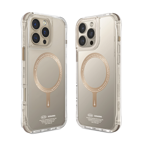 SkinArma Saido Prime Edition MagSafe case for iPhone 16 - Champange -  سكين أرما كفر - ماغ سيف - شفاف