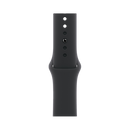 Apple Watch S10 GPS + Cellular 42mm - Jet Black Aluminum Case with Black Sport Band - M/L - ساعة ابل - الجيل العاشر - تدعم شريحة اتصال - اللون ( الاسود )