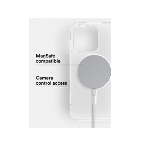 BodyGuardz Accent Magsafe Case for iPhone16 Pro / 16 Pro Max - Clear [B] -  كفر حماية عالية - ماغ سيف - مقاومه عاليه للصدمات - مع خيط علاقه