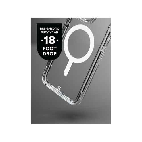 BodyGuardz Accent Magsafe Case for iPhone16 Pro / 16 Pro Max - Clear [B] -  كفر حماية عالية - ماغ سيف - مقاومه عاليه للصدمات - مع خيط علاقه