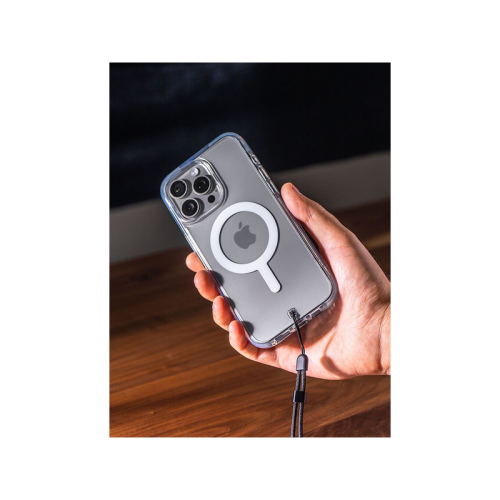 BodyGuardz Accent Magsafe Case for iPhone16 Pro / 16 Pro Max - Clear [B] -  كفر حماية عالية - ماغ سيف - مقاومه عاليه للصدمات - مع خيط علاقه