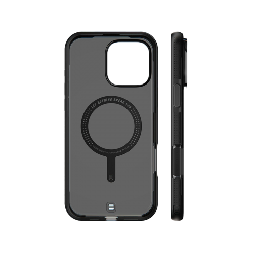 BodyGuardz Ace Pro With Magsafe Case for iPhone16 Pro / 16 Pro Max - Smoke Black [B] -  كفر حماية عالية - ماغ سيف - مقاومه عاليه للصدمات - مع خيط علاقه