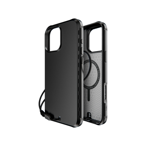 BodyGuardz Paradigm Pro Case for iPhone 16 Pro / 16 Pro Max - Onyx [B] -  كفر حماية عالية - ماغ سيف - مقاومه عاليه للصدمات - مع خيط علاقه