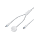 Bazic GoCharge Deuce USB-C to USB-C With Apple Watch Charger 60W 480Mbps Cable 1.8M - White [B]- سلك شحن - بيزك - تايب سي الي تايب سي + شاحن لساعة ابل - قوة 60 واط - طول 1.8 - كفالة 24 شهر