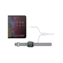 Bazic GoCharge Deuce USB-C to USB-C With Apple Watch Charger 60W 480Mbps Cable 1.8M - White [B]- سلك شحن - بيزك - تايب سي الي تايب سي + شاحن لساعة ابل - قوة 60 واط - طول 1.8 - كفالة 24 شهر