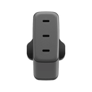 Energea Ampcharge 3-Port USB-C 100W GaN Wall Charger - Gunmetal [B] - بلاك حائط شحن - قوة 100 واط - انيرجيا - 3 فتحات تايب سي للشحن السريع - كفالة 12شهر