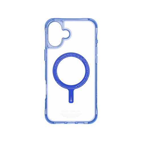 SkinArma Saido Prime Edition MagSafe case for iPhone 16 / iPhone 16 Plus - Blue [B]- سكين أرما كفر - ماغ سيف - شفاف ازرق