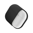 Uniq Nexo Active Hybrid Silicone Airpods 4th Gen Case With Sports Ear Hooks - Black - كفر حماية سماعة ابل ايربودز الجيل الرابع  - 2024 - يونيك