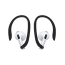 Uniq Nexo Active Hybrid Silicone Airpods 4th Gen Case With Sports Ear Hooks - Black - كفر حماية سماعة ابل ايربودز الجيل الرابع  - 2024 - يونيك
