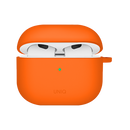 Uniq Nexo Active Hybrid Silicone Airpods 4th Gen Case With Sports Ear Hooks - Volt Orange - كفر حماية سماعة ابل ايربودز الجيل الرابع  - 2024 - يونيك