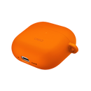 Uniq Nexo Active Hybrid Silicone Airpods 4th Gen Case With Sports Ear Hooks - Volt Orange - كفر حماية سماعة ابل ايربودز الجيل الرابع  - 2024 - يونيك