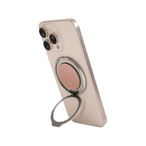 UNIQ Gripfit 360 Magnetic Mount&Kickstand midnight - blush pink [B] - مسكة دائريه مغناطيس وستاند + ماغ سيف