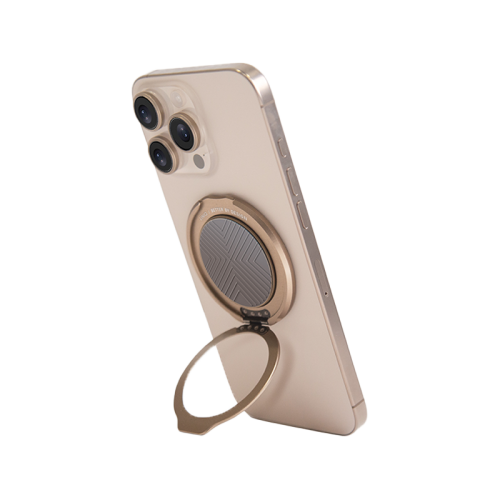 UNIQ Gripfit 360 Magnetic Mount&Kickstand midnight - flint gray [B] - مسكة دائريه مغناطيس وستاند + ماغ سيف