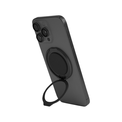 UNIQ Gripfit 360 Magnetic Mount&Kickstand midnight - black [B]- مسكة دائريه مغناطيس وستاند + ماغ سيف