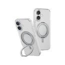 Uniq Swivix MagSafe case with 360 Rotation Kickstand for Apple iPhone 16 / 16 Plus / 16 Pro / 16 Pro Max - Lucent Clear [B] - كفر حماية عالية - يونيك - ماغ سيف + مسكه دائرية