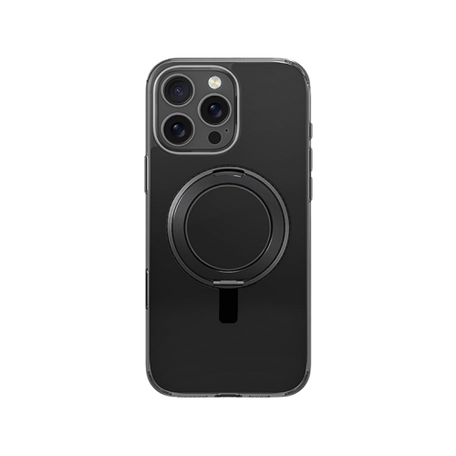 Uniq Swivix MagSafe case with 360 Rotation Kickstand for Apple iPhone 16 Pro / 16 Pro Max - Carbon Black [B] - كفر حماية عالية - يونيك - ماغ سيف + مسكه دائرية