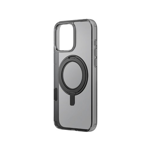 Uniq Swivix MagSafe case with 360 Rotation Kickstand for Apple iPhone 16 Pro / 16 Pro Max - Carbon Black [B] - كفر حماية عالية - يونيك - ماغ سيف + مسكه دائرية