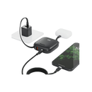 Bazic GoPower Fusion 4 in 1 Power Bank With Build in USB-C And Lightning Cable 10000mAh - Black - بطارية متنقلة - بيزك - قوة 10000 - سلك شاحن أيفون + تايب سي - 1 منفذ تايب سي - 1 منفذ يو اس بي - شاشة رقمية - كفالة 12 شهر