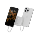 Bazic GoPower Fusion 4 in 1 Power Bank With Build in USB-C And Lightning Cable 10000mAh - Vanilla [B] - بطارية متنقلة - بيزك - قوة 10000 - سلك شاحن أيفون + تايب سي - 1 منفذ تايب سي - 1 منفذ يو اس بي - شاشة رقمية - كفالة 12 شهر