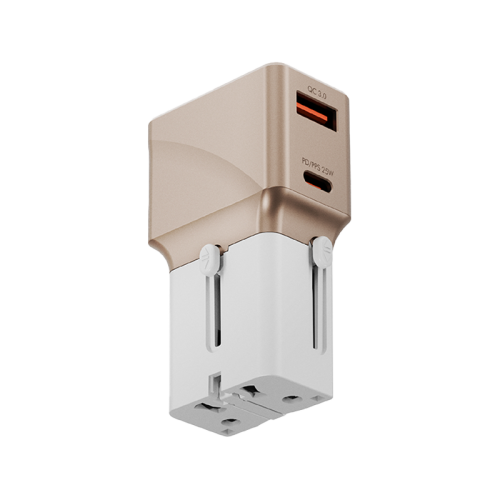 Energea Voyager Kit Travel world Adapter 25 + Alupac Power Bank 10000mAh + Helix Cable 1.5M + Pouch - Beige [B] - حقيبة السفر - 4 في 1 حقيبة + بطاريه ماغ سيف سعة 10000 مللي امبير + شاحن حائط دولي + سلك شحن تايب سي طول 1.5 متر - كفالة 12 شهر