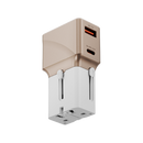 Energea X Bazic Travel Kit Travel world Adapter 25 + Alupac Power Bank 10000mAh + Alu Cable 15CM + Pouch - Beige حقيبة السفر - 4 في 1 - حقيبة + بطاريه ماغ سيف سعة 10000 مللي امبير + شاحن حائط دولي + سلك شحن 4 في 1 طول 15 سم - كفالة 12 شهر