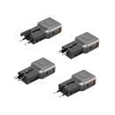 Energea TravelGo 1-Port USB-C & USB-A 35W PD Travel Adapter - Gunmetal Black  - شاحن حائط دولي - منفذين للشحن الذكي والسريع - قوة 35 واط - كفالة 24 شهر