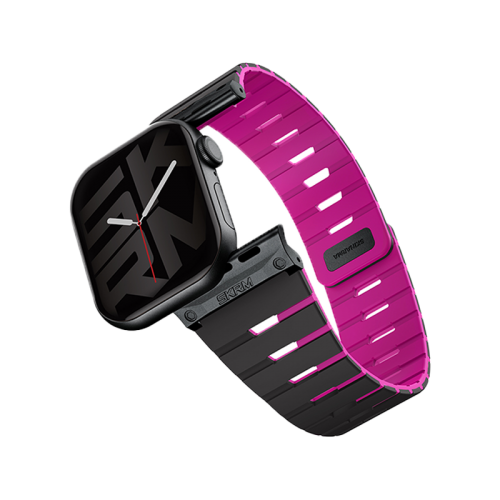 SkinArma Gemini Magnetic Watch Strap for Apple Watch 42/41/40MM - Midnight Purple [B] - سير ساعة أبل واتش