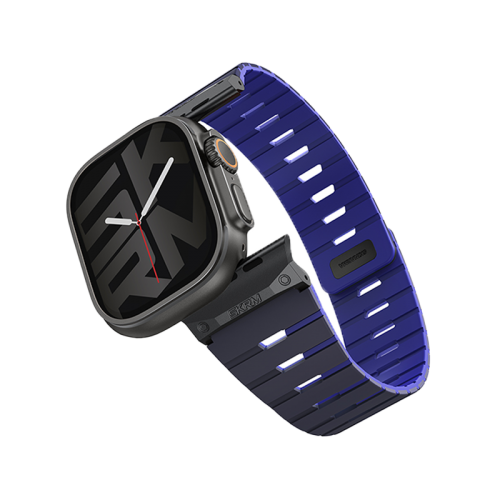 SkinArma Gemini Magnetic Watch Strap for Apple Watch 49/46/45MM - Navy Blue [B] - سير ساعة أبل واتش