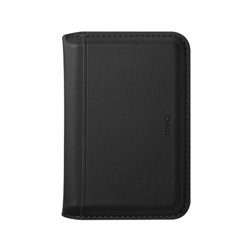 Uniq Lyden DS RFID-Blocking Magnetic Wallet with Kick Stand - Dallas Black / Flint Grey [B] - ستاند جانبي ومحفظة للبطاقات - ماغ سيف - يونيك