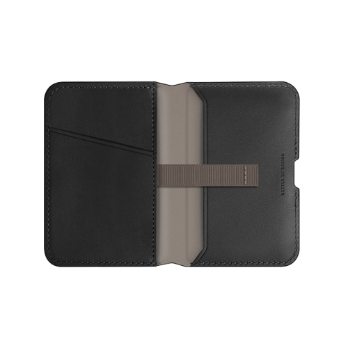 Uniq Lyden DS RFID-Blocking Magnetic Wallet with Kick Stand - Dallas Black / Flint Grey [B] - ستاند جانبي ومحفظة للبطاقات - ماغ سيف - يونيك