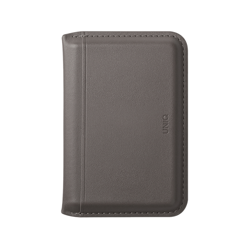 Uniq Lyden DS RFID-Blocking Magnetic Wallet with Kick Stand - Flint Grey / Canary Yellow [B] - ستاند جانبي ومحفظة للبطاقات - ماغ سيف - يونيك