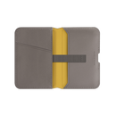 Uniq Lyden DS RFID-Blocking Magnetic Wallet with Kick Stand - Flint Grey / Canary Yellow [B] - ستاند جانبي ومحفظة للبطاقات - ماغ سيف - يونيك