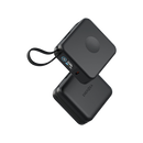 Energea Magpac Mini Plus Wireless Power Bank 10000mAh With Build in USB-C Cable & Display - Black - بطارية متنقلة - انيرجيا - سعة 10000 - عدد 2 سلك شاحن تايب سي - مع شحن لاسلكي - تدعم شحن ساعة ابل + الايربودز - شاشة رقميه - كفالة 24 شهر