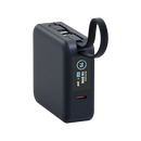 Energea Magpac Mini Plus Wireless Power Bank 10000mAh With Build in USB-C Cable & Display - Blue - بطارية متنقلة - انيرجيا - سعة 10000 - عدد 2 سلك شاحن تايب سي - مع شحن لاسلكي - تدعم شحن ساعة ابل + الايربودز - شاشة رقميه - كفالة 24 شهر