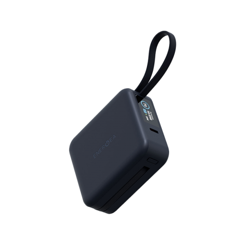 Energea Magpac Mini Plus Wireless Power Bank 10000mAh With Build in USB-C Cable & Display - Blue - بطارية متنقلة - انيرجيا - سعة 10000 - عدد 2 سلك شاحن تايب سي - مع شحن لاسلكي - تدعم شحن ساعة ابل + الايربودز - شاشة رقميه - كفالة 24 شهر