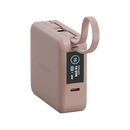Energea Magpac Mini Plus Wireless Power Bank 10000mAh With Build in USB-C Cable & Display - Pink - بطارية متنقلة - انيرجيا - سعة 10000 - عدد 2 سلك شاحن تايب سي - مع شحن لاسلكي - تدعم شحن ساعة ابل + الايربودز - شاشة رقميه - كفالة 24 شهر