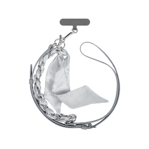 Uniq Coehl Caryne 2-In-1 Universal Lanyard & Handstrap - Cloud Grey [B] - خيط علاقة - من يونيك - يمكنكم اختيار مع كفر شفاف او بدون كفر فقط خيط علاقة