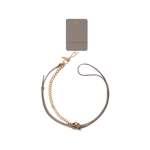 Uniq Coehl Caryne 3-In-1 Universal Lanyard & Handstrap With ID Card Holder - Pebble [B] - خيط علاقة + محفظة بطاقات + مسكة يد - من يونيك