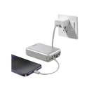 Bazic GoPower Fusion Mini 20K 3 in 1 Power Bank 20000mAh With Build in USB-C & Lightning Cable - Pebble [B]- بطارية متنقلة - بيزك - قوة 20000 - سلك شاحن أيفون + تايب سي - 1 منفذ تايب سي - 1 منفذ تيو اس بي - شاشة رقمية - كفالة 24 شهر