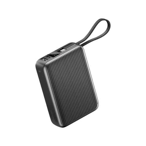 Energea Integra Ultra 45 Power Bank 20000mAh With Build in USB-C Cable & Display - Gunmeta[B] - بطارية متنقلة - انيرجيا - سعة 20 الف - قوة 45 واط - تايب سي - يو اس بي - شاشة رقمية - خاصية الشحن السريع - كفالة 12 شهر
