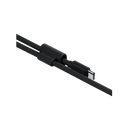 Energea Lasso 2-In-1 USB-C To USB-C 240W 480Mbps Lanyard With Charging Cable 1.5M - Black - خيط علاقة - 2 في 1 - انيرجيا - سلك شحن تايب سي الى تايب سي - قوة 240 واط - يمكنكم اختيار مع كفر شفاف او بدون كفر فقط خيط علاقة