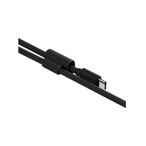 Energea Lasso 2-In-1 USB-C To USB-C 240W 480Mbps Lanyard With Charging Cable 1.5M - Black - خيط علاقة - 2 في 1 - انيرجيا - سلك شحن تايب سي الى تايب سي - قوة 240 واط - يمكنكم اختيار مع كفر شفاف او بدون كفر فقط خيط علاقة